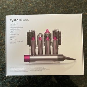 Dyson airwrap display stand white and fuchsia